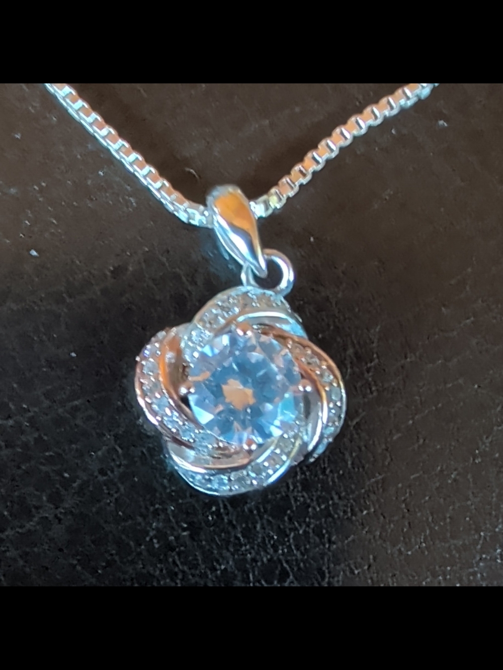 1 Carat Moissanite Sterling Pendant 18" Sterling Box Chain